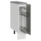 Bajo Mesada 20 x 60 cm 1 Puerta (Con Mesada) Especiero Blanco/Gris Lux Madesa