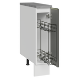 Especiero 20 cm X 60 cm, 1 puerta (Con Mesada) Blanco/Gris Lux Madesa