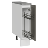 Bajo Mesada Especiero 20x60 cm 1 Puerta (Con Mesada) Blanco/Gris Vik