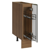 Especiero 20 cm X 60 cm, 1 Puerta (Sin Mesada) Terciopelo Marrón/Blanco Lux Madesa