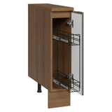 Especiero 20 cm X 60 cm, 1 puerta (Con Mesada), Marrón/Blanco aterciopelado Lux Madesa