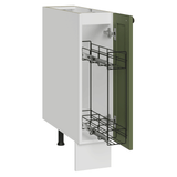 Bajo Mesada Especiero 20x60 cm 1 Puerta (Sin Mesada) Blanco/Verde Vik