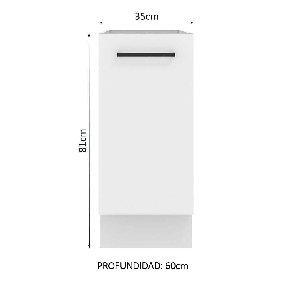 Bajo Mesada Cocina 35 x 60 cm 1 Puerta (Sin Mesada) Blanco Agata Madesa