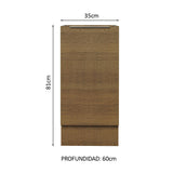 Bajo Mesada Cocina 35 x 60 cm 1 Puerta (Sin Mesada) Marrón Stella Madesa