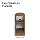 Bajo Mesada de Cocina 35 x 60 cm 1 Puerta (Sin Mesada) Marrón/Gris Vik Madesa