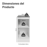 Bajo Mesada 40 x 60 cm 1 Puerta (Con Mesada) Blanco/Crema Vik Madesa