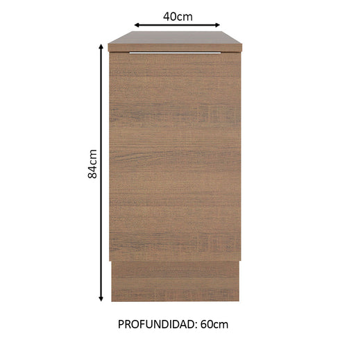 Bajo Mesada 40 cm 1 Puerta Marrón Stella Madesa
