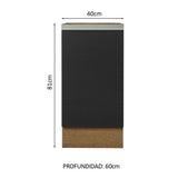 Bajo Mesada Cocina 40 x 60 cm 1 Puerta (Sin Mesada) Marrón/Negro Glamy Madesa