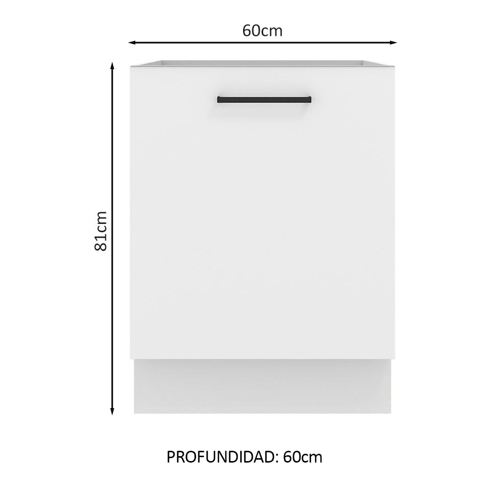 Bajo Mesada 60 x 60 cm 1 Puerta (Sin Mesada) Agata Blanco