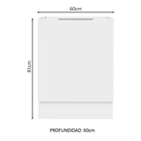 Bajo Mesada Cocina 60 x 60 cm 1 Puerta (Sin Mesada) Blanco Stella Madesa