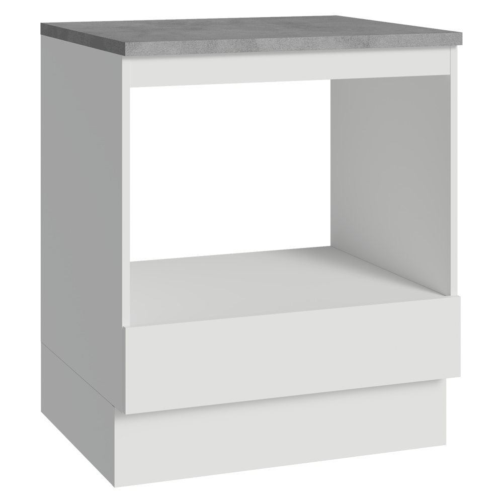 Bajo Mesada para Horno/Microondas 70 x 60 cm 1 Cajón (Con Mesada) Blanco Madesa