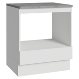 Bajo Mesada para Horno/Microondas 70 x 60 cm 1 Cajón (Con Mesada) Blanco Madesa