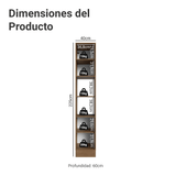 Despensero 40x60 cm 2 Puertas e 2 Nichos Marrón/Negro Agata Madesa