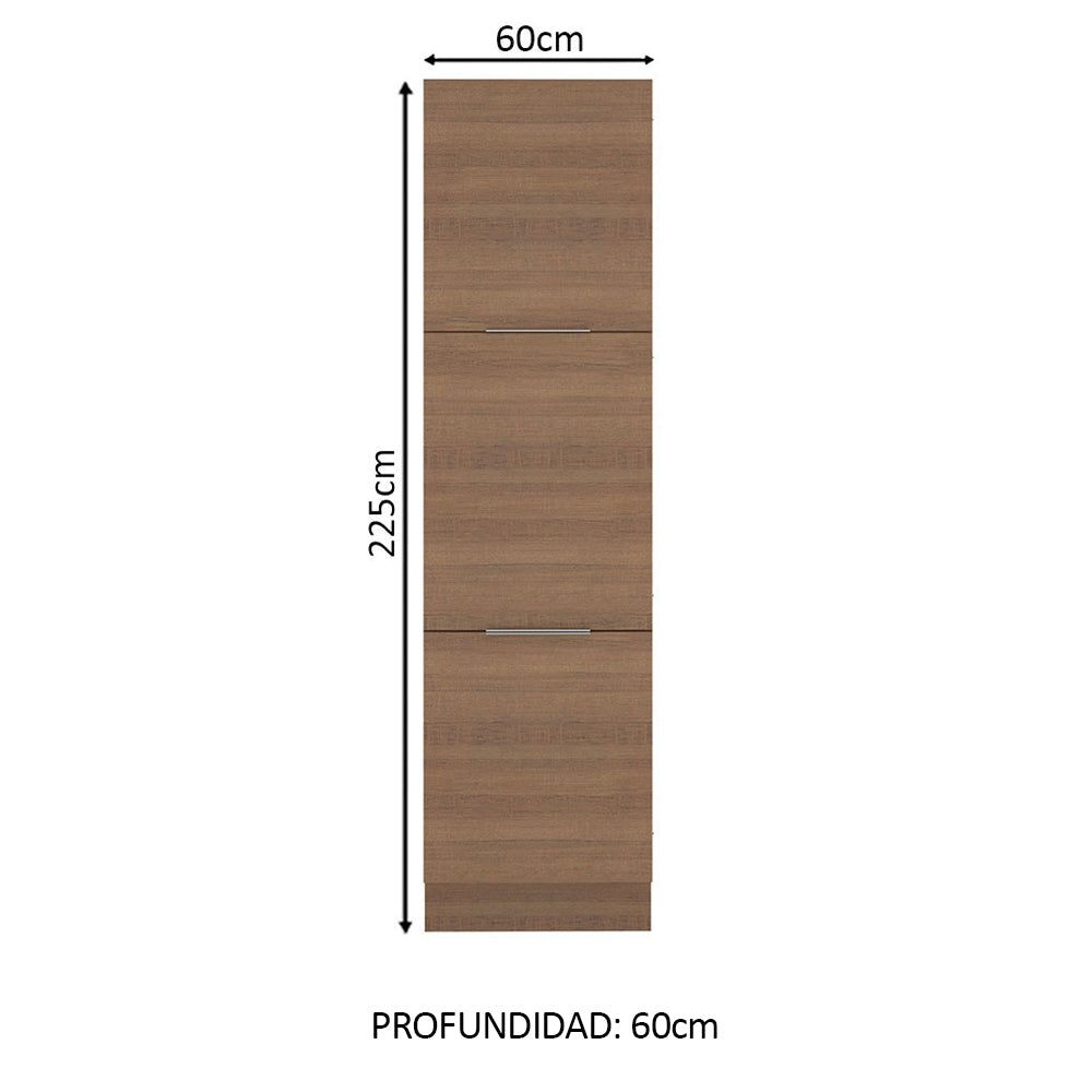 Despensero 60 x 60 cm 3 Puertas Marrón Stella Madesa