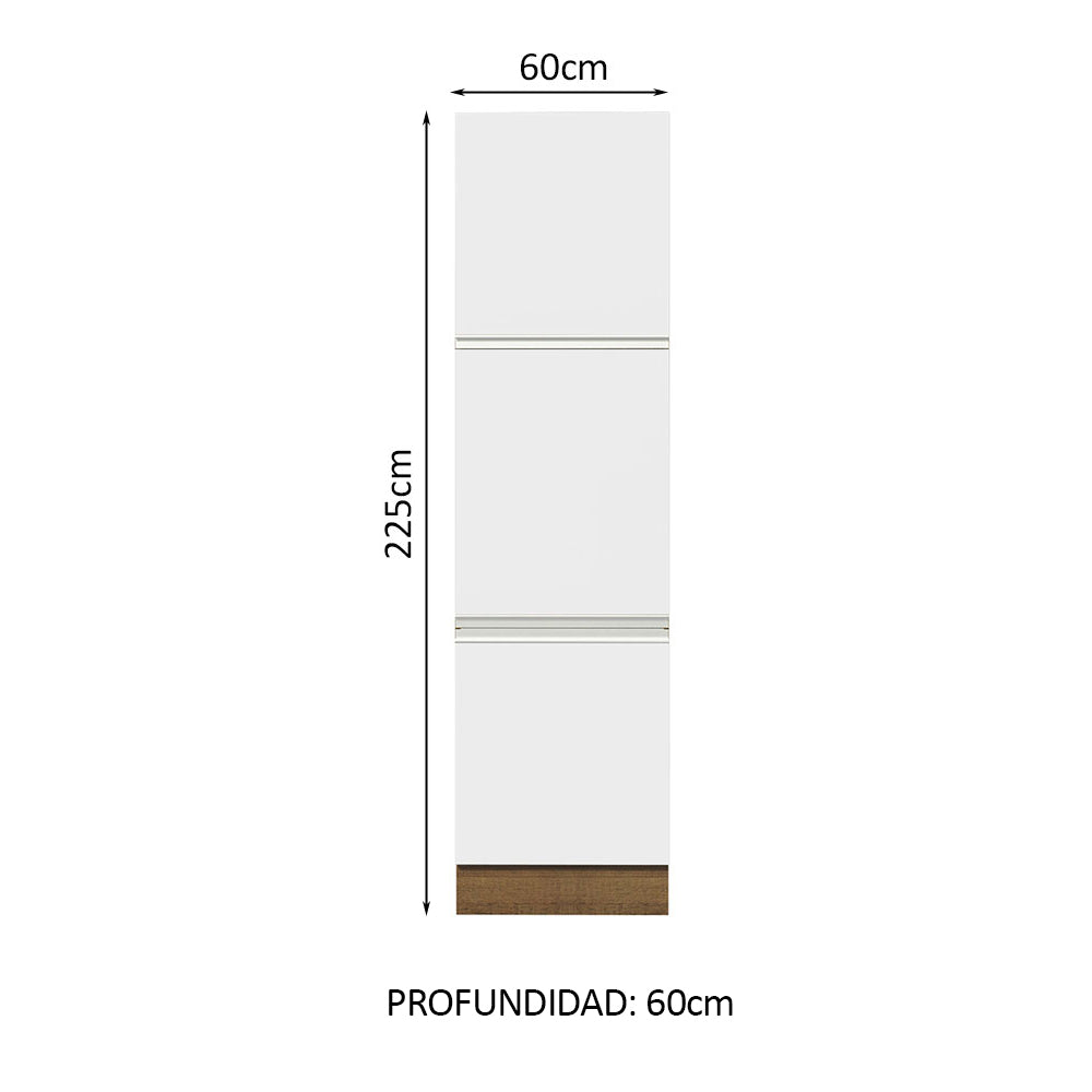 Despensero Madesa Glamy 60 x 60 cm 3 Puertas Marrón/Blanco
