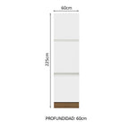 Despensero 60 x 60 cm 3 Puertas Marrón/Blanco Glamy Madesa