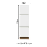Despensero Madesa Glamy 60 x 60 cm 3 Puertas Marrón/Blanco