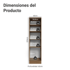 Despensero 60 x 60 cm 3 Puertas Marrón/Blanco Vik Madesa