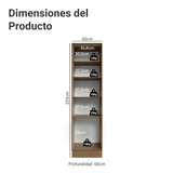 Despensero 60 x 60 cm 3 Puertas Marrón/Blanco Vik Madesa