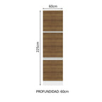 Despensero 60 x 60 cm 3 Puertas Blanco/Marrón Glamy Madesa