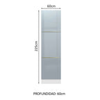 Despensero 60 x 60 cm 3 Puertas Blanco/Gris Lux Madesa