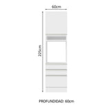 Despensero Madesa Glamy 60 x 60 cm 1 Puerta 3 Cajones Blanco