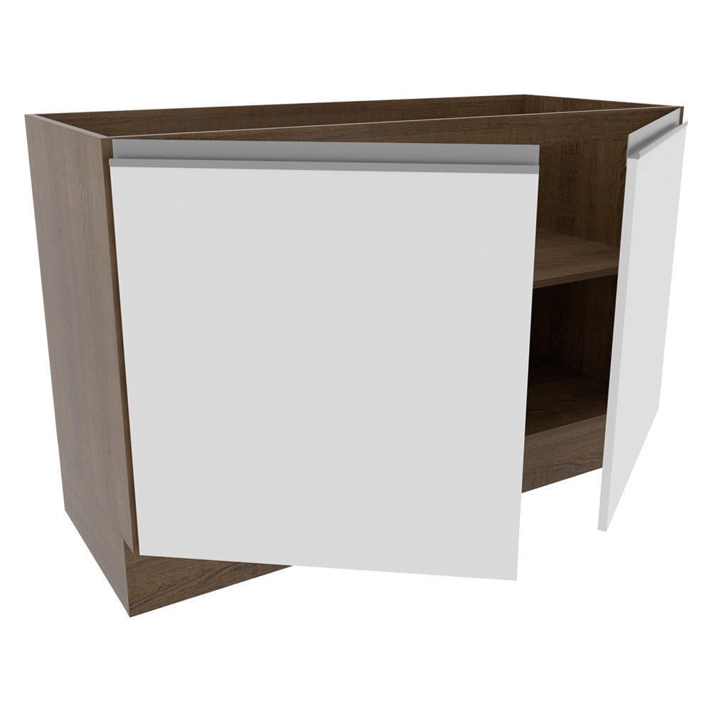 Bajo Mesada para Bacha Glamy 120 cm 2 Puertas (Sin Tapa ni Bacha) Glamy Marrón/Blanco