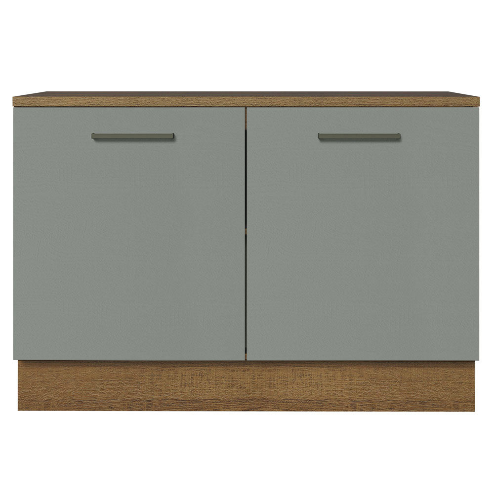 Bajo Mesada Cocina 120 cm 2 Puertas (Con Mesada) Marrón/Gris Agata Madesa