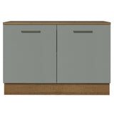 Bajo Mesada Cocina 120 cm 2 Puertas (Con Mesada) Marrón/Gris Agata Madesa