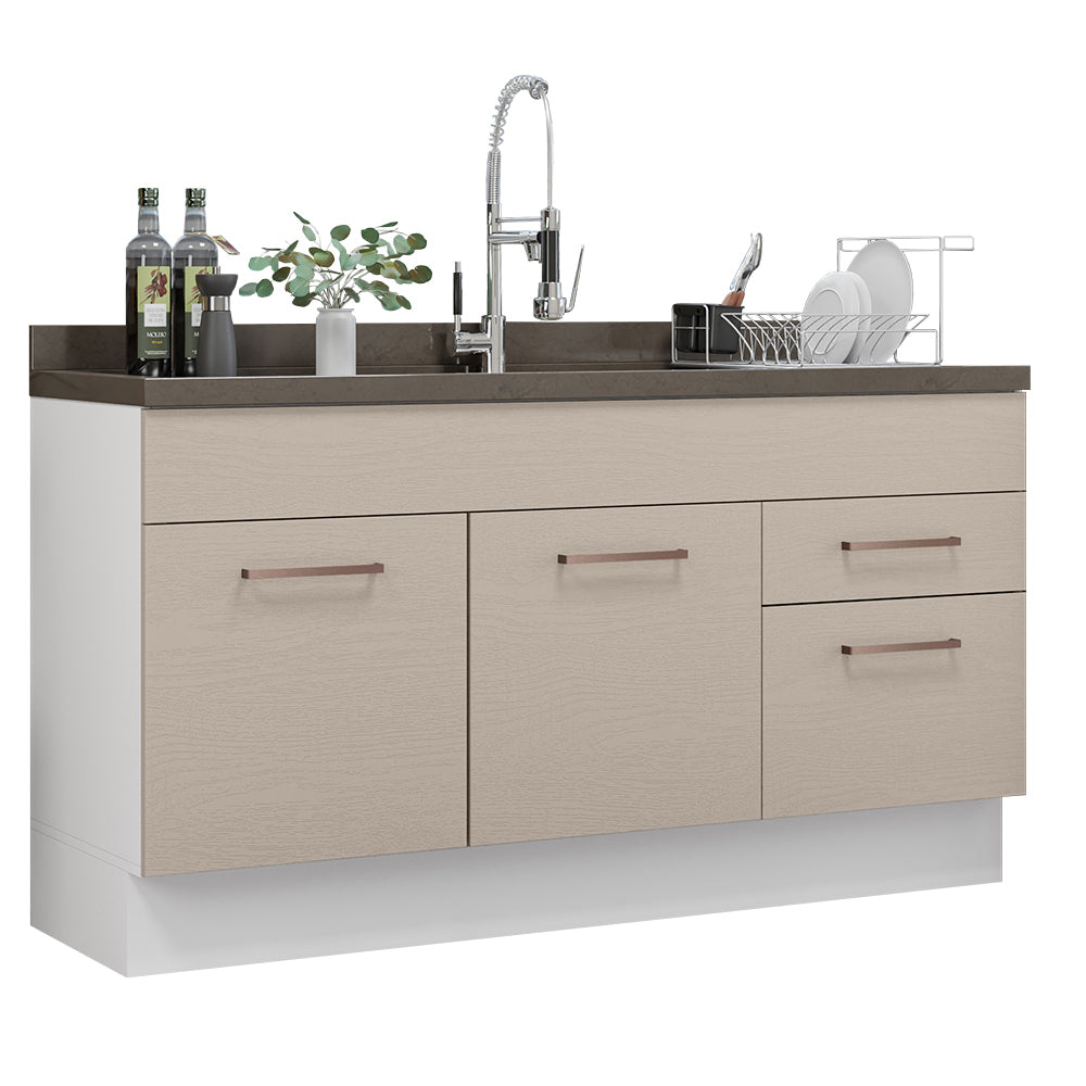 Bajo mesada Madesa Agata 150 Cm 2 Puertas 2 Cajones