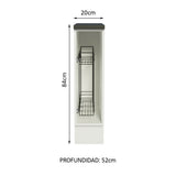 Bajo Mesada Cocina Puerta-Temperos 100% MDF 20 cm (Con Mesada) Blanco Acordes Madesa