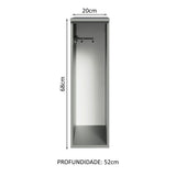 Bajo Mesada Porta repasador 20 cm Flotante Gris Nice