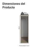 Bajo Mesada Porta repasador 20 cm Flotante Crema Nice