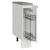 Bajo Mesada Especiero 20 cm 1 Puerta (Con Mesada Gris) Blanco/Gris Vik