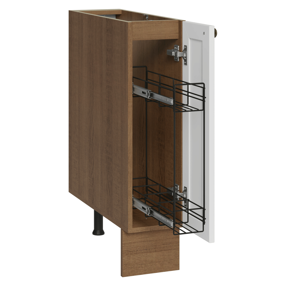 Bajo Mesada Especiero 20 cm 1 Puerta (Sin Mesada) Marrón/Blanco Vik