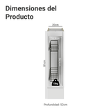 Bajo Mesada Especiero 20 cm 1 Puerta (Sin Mesada) Blanco/Negro Lux Madesa