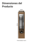 Bajo Mesada 20 cm 1 Puerta (Sin Mesada) Especiero Marrón/Negro Lux Madesa