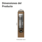 Bajo Mesada Especiero 20 cm 1 Puerta (Sin Mesada) Marrón/Negro Lux Madesa