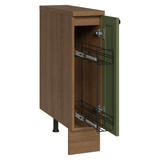 Bajo Mesada Especiero 20 cm 1 Puerta (Con Mesada) Marrón/Verde Vik
