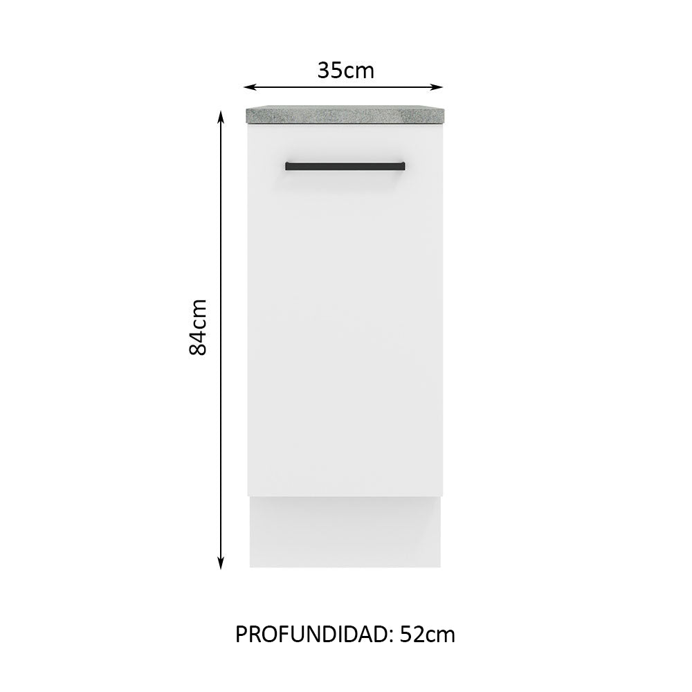 Bajo Mesada 35 cm 1 Puerta Agata Blanco