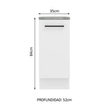 Bajo Mesada 35 cm 1 Puerta Agata Blanco