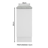 Bajo Mesada Cocina 35 cm 1 Puerta Blanco Stella Madesa