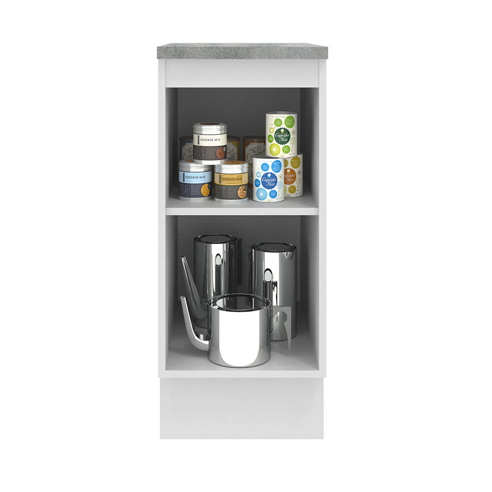 Bajo Mesada 35 cm 1 Puerta Blanco/Crema Agata