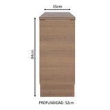 Bajo Mesada Cocina 35 cm 1 Puerta Marrón Stella Madesa