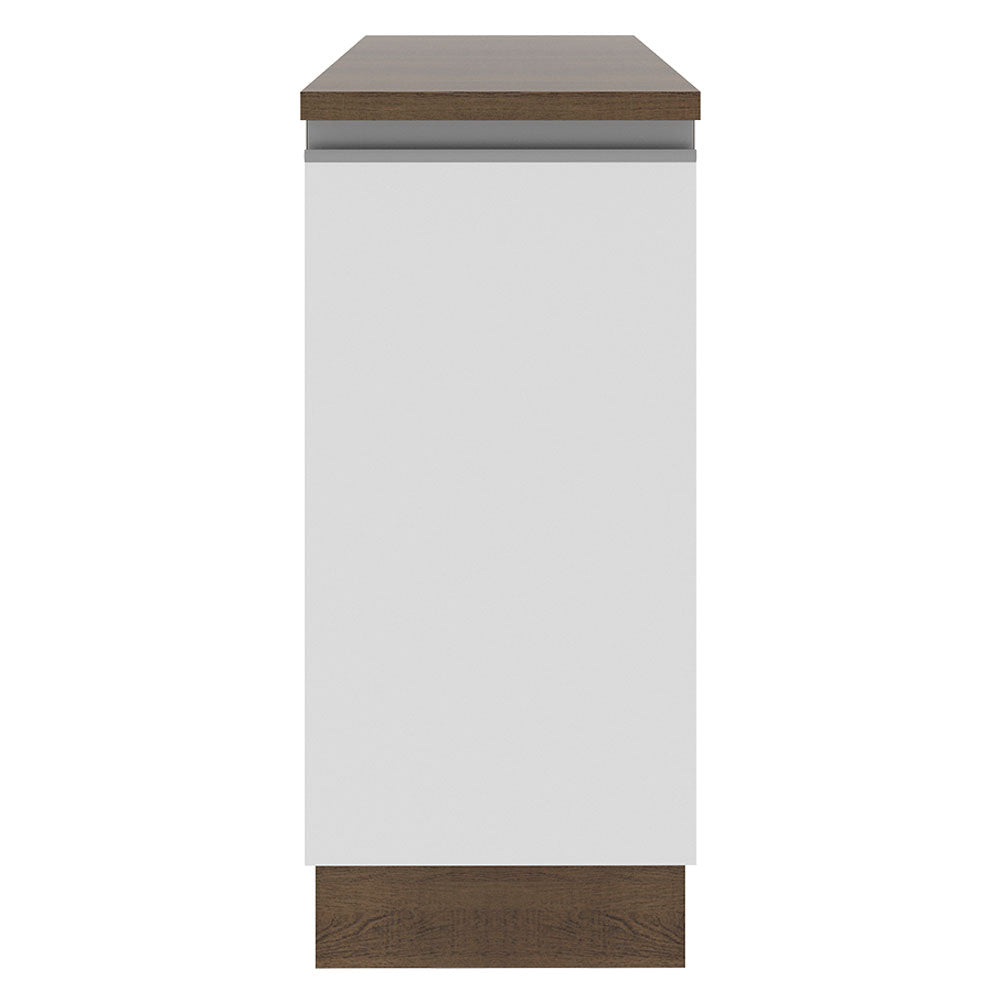 Bajo Mesada 35 cm 1 Puerta Glamy Marrón/Blanco