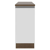 Bajo Mesada 35 cm 1 Puerta Glamy Marrón/Blanco