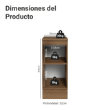 Bajo Mesada de Cocina 35 cm 1 Puerta Marrón/Blanco Vik Madesa
