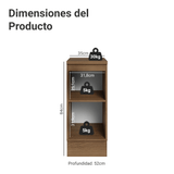 Bajo Mesada 35 cm 1 Pueta Marrón/Crema Vik Madesa