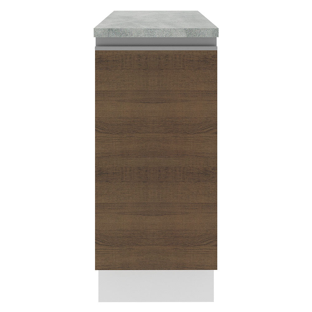 Bajo Mesada 35 cm 1 Puerta Glamy Blanco/Marrón