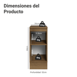 Bajo Mesada de Cocina 35 cm 1 Puerta (Con Mesada) Marrón/Gris Lux Madesa